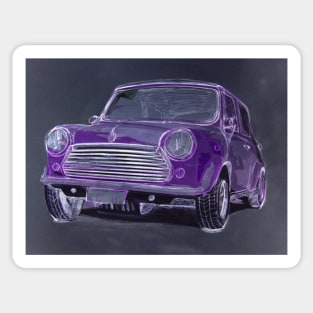 Classic Mini Chalk Purple Sticker